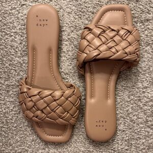 A New Day Women's Brown Braided Sandals